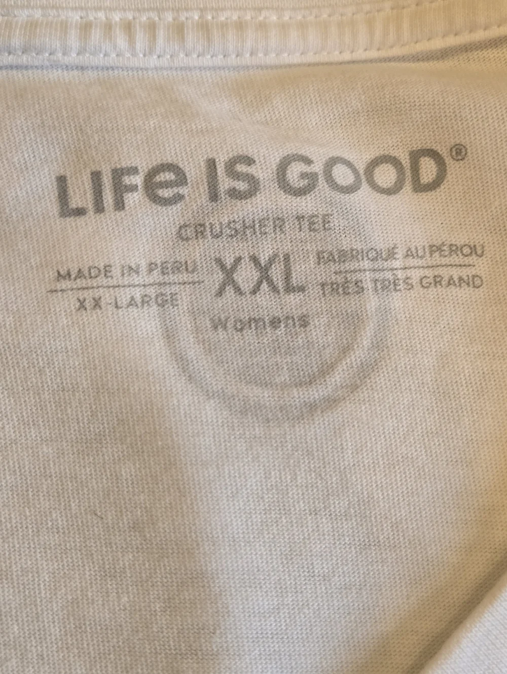 Life Is Good White V-Neck Tee with Beach Chairs - Picture 6 of 7